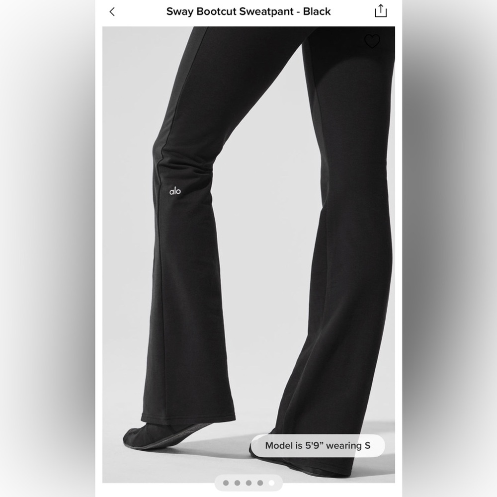 ALO Yoga Sway Bootcut Sweatpant - Black - Picture 5 of 9